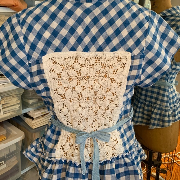 Free people short sleeved gingham top EUC - Picture 4 of 7